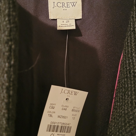 J. Crew Tweed Lady Jacket Sz 12 Black - Picture 9 of 9